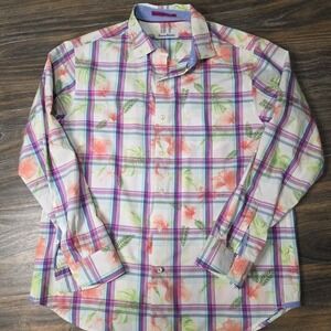 Men's TOMMY BAHAMA  Vedado Plaid Shirt Size Medium